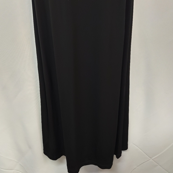 Connected Apparel Black White Striped Full-length Overlay Dress Size 6 NWT - Picture 5 of 10